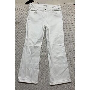 Boston Proper Flared Bootcut Jeans‎ Women W33 L31 White Denim Western Stretch